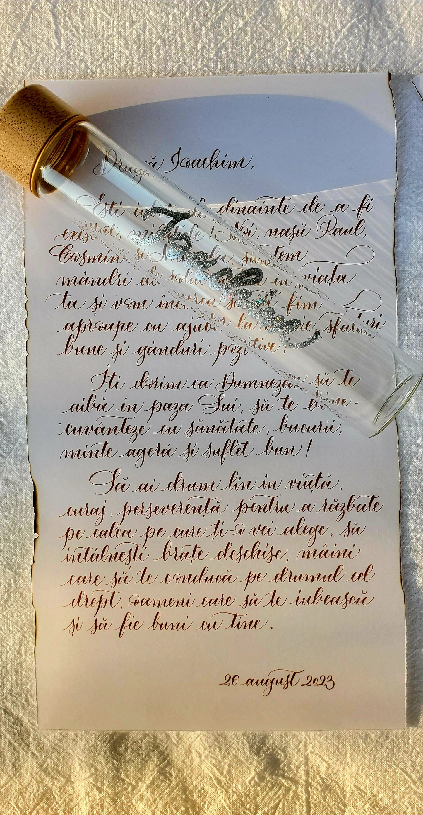 Scrisoare in eprubeta