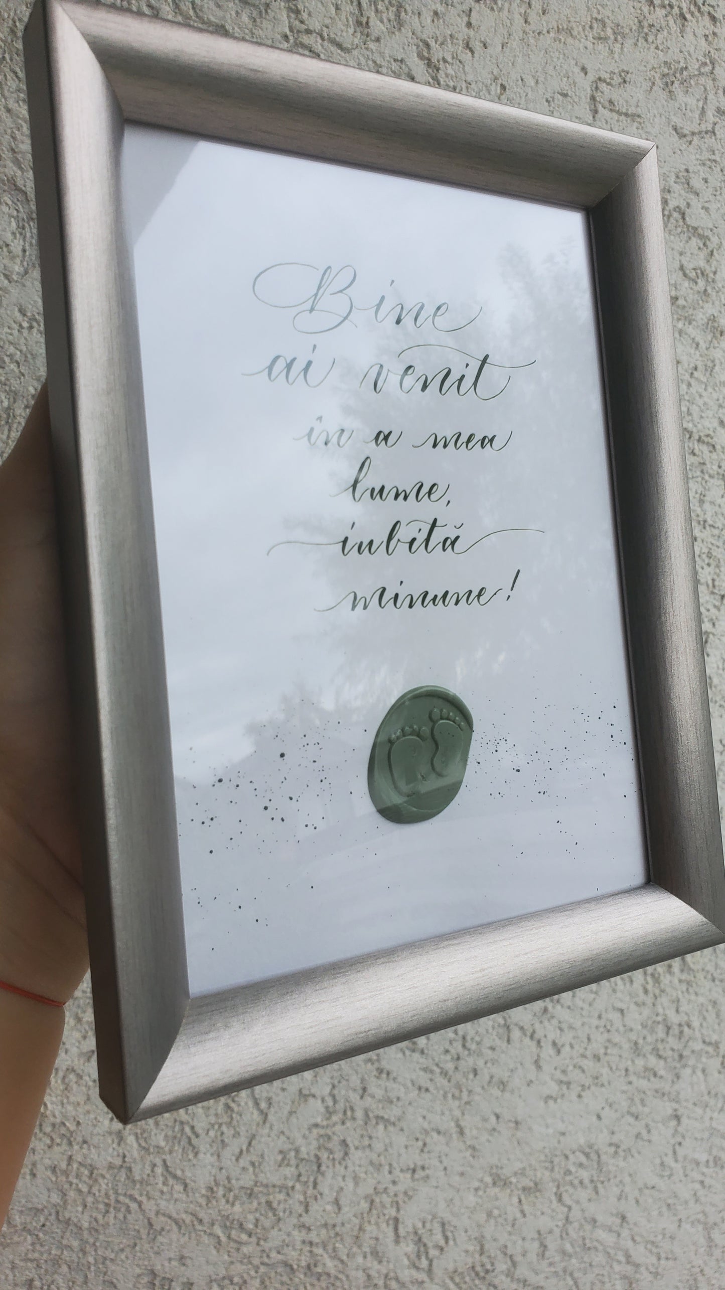 Tablou cu mesaj caligrafiat, pentru copil